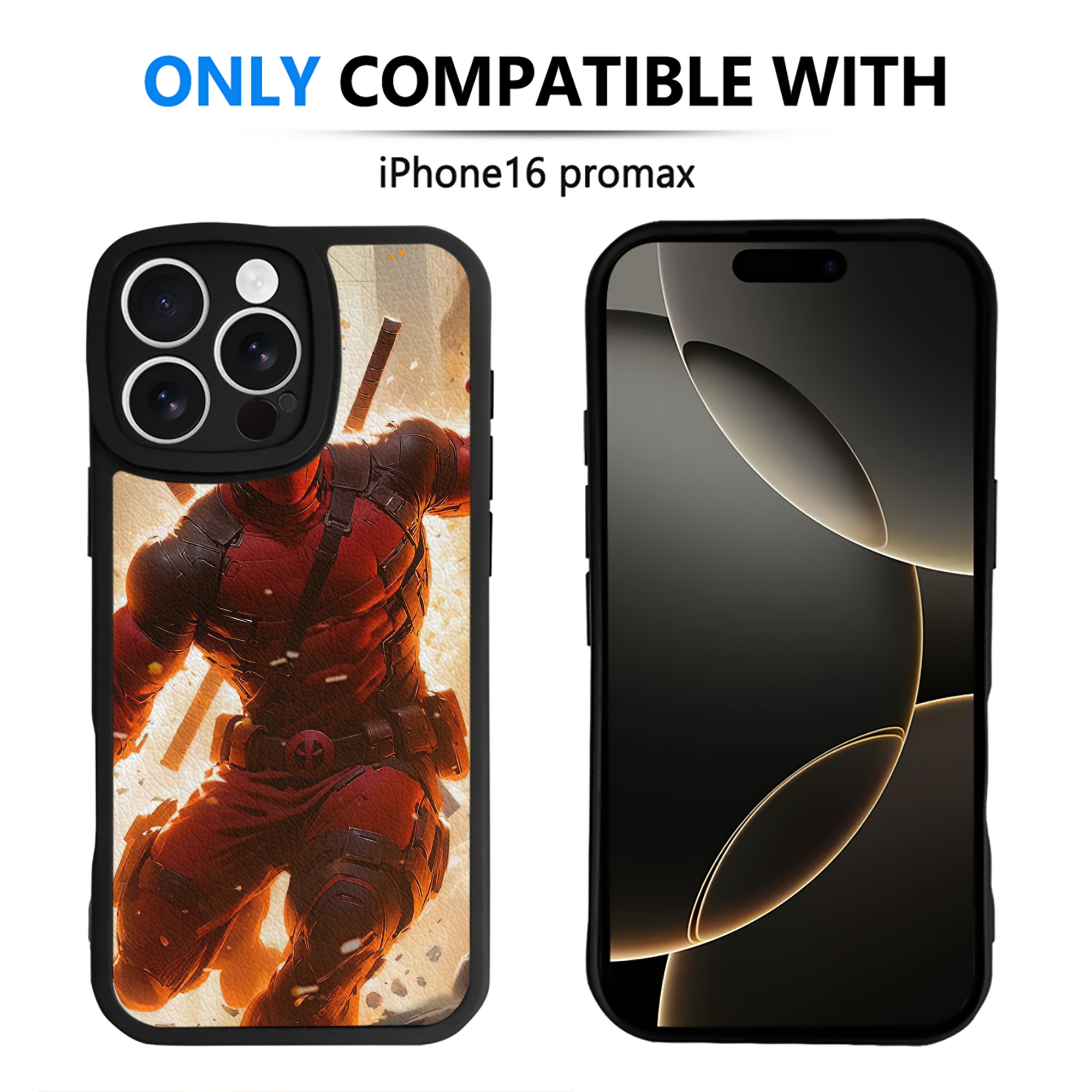 （画像用） Deadpool デッドプール 【iPhone 16シリーズ対応】シリコンスマホケース（レザー調） 材質：シリコン